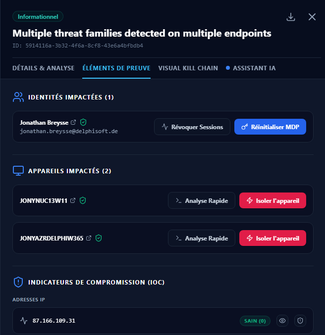 Multiple threat families detected